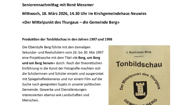 2026-03 Seniorennachmittag mit Rene Messmer Berg HP (Foto: Sekretariat Berg) 2026-03 Seniorennachmittag mit Rene Messmer Berg HP (Foto: Sekretariat Berg)