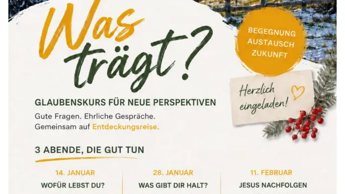 01 Glaubenskurs Flyer A4 Version 2 (Foto: Sekretariat Berg) 01 Glaubenskurs Flyer A4 Version 2 (Foto: Sekretariat Berg)